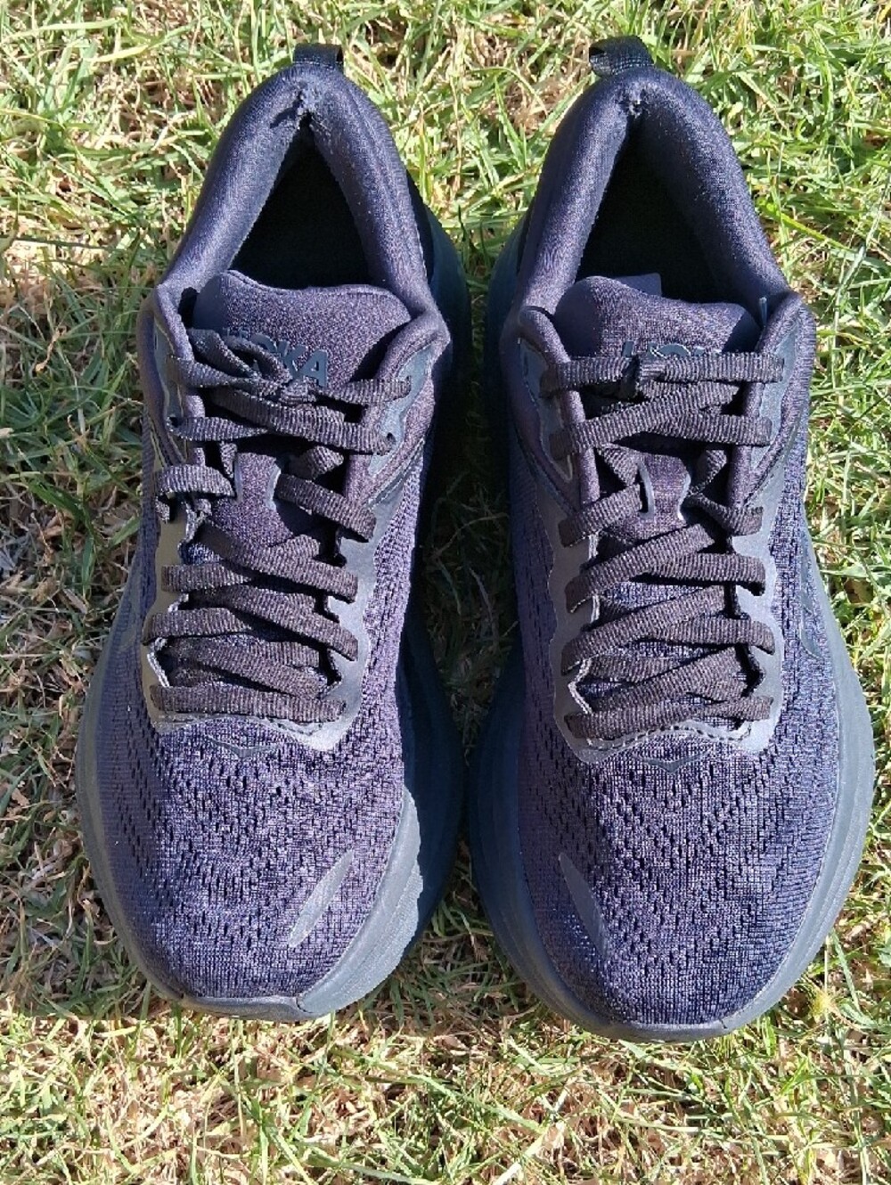 Hoka Bondi 8 Women's/Unisex Plush Navy Running Shoes - Picture 9 of 13